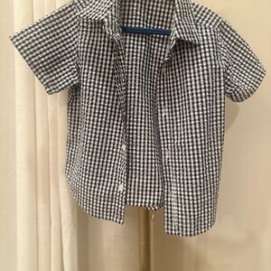 Old Navy Black and White Button Down Shirt